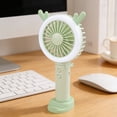 thumbnail image 4 of Usb Rechargeable Handheld Fan, Portable Cooling Device With Soft Led Night Light, for Dormitory Study and Travel, Green, 4 of 6