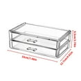 thumbnail image 3 of Elegant Clear Acrylic Desk Organizers 2 Drawer Cosmetic Storage Box for Makeup Organization and Jewelry Collection, 3 of 8