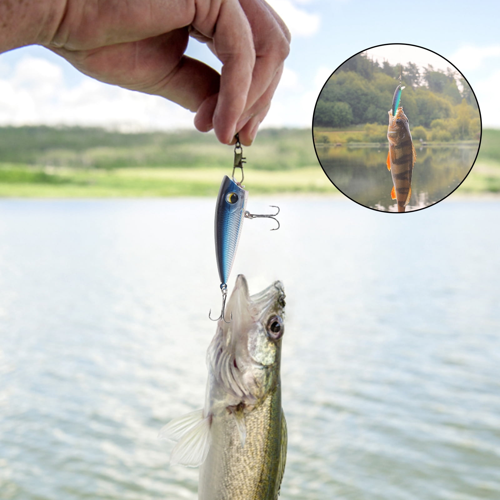 Lzvxtym Fishing Lures,Fishing Lures Kit,Fishing Bait Lure Set for Saltwater Freshwater,with Tackle Box,102Pcs