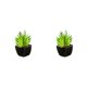 thumbnail image 1 of Plantas en macetas de cerámica Bewildely suculentas verdes artificiales bonsái de flores falsas con jarrón tipo3, 1 of 6