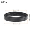 thumbnail image 2 of Uxcell 6 Pack PU Leather Loops Retaining Ring for 22mm Width Watch Band, Black, 2 of 5
