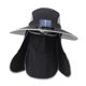 thumbnail image 3 of Sombrero de ventilador solar al aire libre sombrero de pesca con sombrero de ventilador de enfriamiento transpirable con cubierta de cuello de la cara Negro, 3 of 9