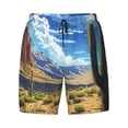 thumbnail image 4 of Lsque Mens Swim Trunks Western Desert Cactus Pattern - Bathing Suit Compression Liner - Beach Swim Shorts Swimwear - (S-3XL) - Stretch Quick Dry -3X-Large, 4 of 9
