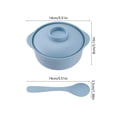 thumbnail image 3 of AUNVITO Microwave Safe Small Cooking Pot Set, Ribbed Handled Bowl With Lid & Spoon, Multi-color Heat Resistant Cookware For Home Dining Prep, 3 of 6