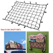AUTOXBERT 52''x 71'' Latex Cargo Net w / 14 Hooks for Trailers Ute Pickup Truck Bed Roof Basket