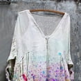 thumbnail image 5 of Leutsin Robe Vintage à Fleurs pour Femmes Grande Taille, Manches 3/4, Style des Fêtes, 5 of 5