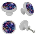 thumbnail image 4 of PhooArto Love Hearts Neon Pattern 4 PCS Crystal Glass Cabinet Knobs, Drawer Kitchen Cabinets Dresser Cupboard Wardrobe Pulls Handle - Glowing in the Dark, 4 of 7