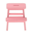 thumbnail image 5 of Dollhouse Wooden Step Stools Chair Model Decoration Accessory Mini Furniture Pink, 5 of 8