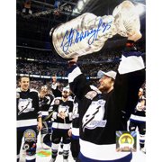 Nikolai Khabibulin Autographed Cup over Head 8" x 10" Photograph