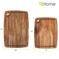 thumbnail image 5 of TB Home 2-Piece Acacia Wood Cutting Board Set, Set of 2 Wooden Cutting Boards, 5 of 5