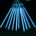 thumbnail image 4 of Solar Powered Christmas Meteor Shower Lights, 10 Tube 240 LED Icicle Fairy String Lights, Blue, 4 of 6