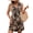 Black, variant on Women's Tropical Print V Neck Sleeveless Summer Dress with Slight Stretch 95% Polyester 5% Spandex Everyday Wear