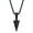 Black, variant on Soumake Arrowhead Pendant Men Necklace Vintage Alloy Chain Spearpoint Necklace Fashion Accessories Fashion