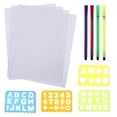 thumbnail image 1 of 1 Set Alphabetic Number Templates Plastic ABC Stencils Number Stencils Ruler, 1 of 8