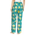 thumbnail image 2 of Bingfone Pajamas for Women,Lemon Blue Pajama Pants with Pockets-Medium, 2 of 7
