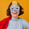 thumbnail image 3 of Amscan Mask Super Hero Light Blue, 3 of 4