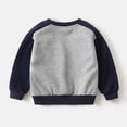 thumbnail image 7 of Lenpel Girls Boys' Sweatshirts Cotton Long Sleeve Crew Neck Color Block Pullover Tops Toddler Casual Sweatshirts(Gray,2-3 Years), 7 of 7