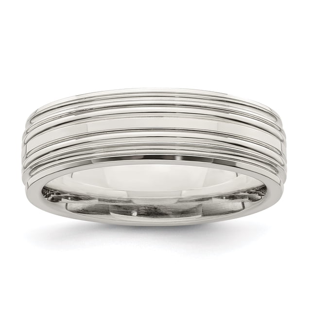 925 Sterling Silver 6mm Ring Size 10.5 Wedding Fancy