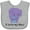 AC-Heather Grey, variant on Inktastic I Love My Noni Elephant Purple Blue Boys Baby Bib