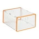 thumbnail image 4 of Caja grande para guardar zapatos, vitrina, organizador de zapatos apilable, contenedores para juguetes, transparente amarillo, 4 of 9