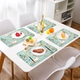 thumbnail image 2 of Wobogo Swims Sea Otter Placemats Coasters Set of 1 Heat-resistant Non-slip Easy to Clean Square Dinner Plate Mat, 2 of 8