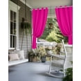 thumbnail image 4 of Outdoor Curtains for Patio Waterproof Solid Color Indoor/Outdoor Curtain Tiebacks Pure Pink Rosy Simple Privacy Curtain Sun Blocking Grommet Drapes for Pergolas Gazebo Porch Balcony 1 Panel 54x84, 4 of 18