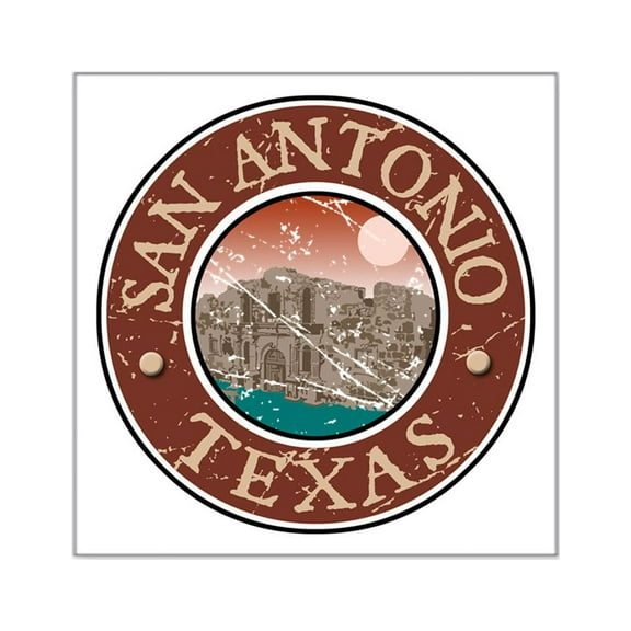 CafePress - San Antonio - Square Sticker 3" x 3"