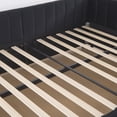 thumbnail image 2 of Noble House Beth 79" Full Upholstered Corner Daybed, L-Shaped Velvet Bed Frame with Storage Drawers, Guest Room, Black, 2 of 7