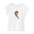 thumbnail image 3 of Camiseta para mujer de verano con cuello redondo para ir de compras, viajes, caminar, uso diario L, 3 of 7