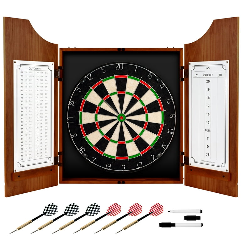 Free Shipping! Trademark Gameroom Coca-Cola Dart Board Cabinet Set
