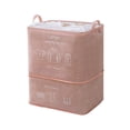 thumbnail image 1 of Organizador de lavandería Cesta de ropa plegable para el hogar Cesta de almacenamiento de edredón de lino de algodón con cremallera, rosa Methold HA004479-02, 1 of 7