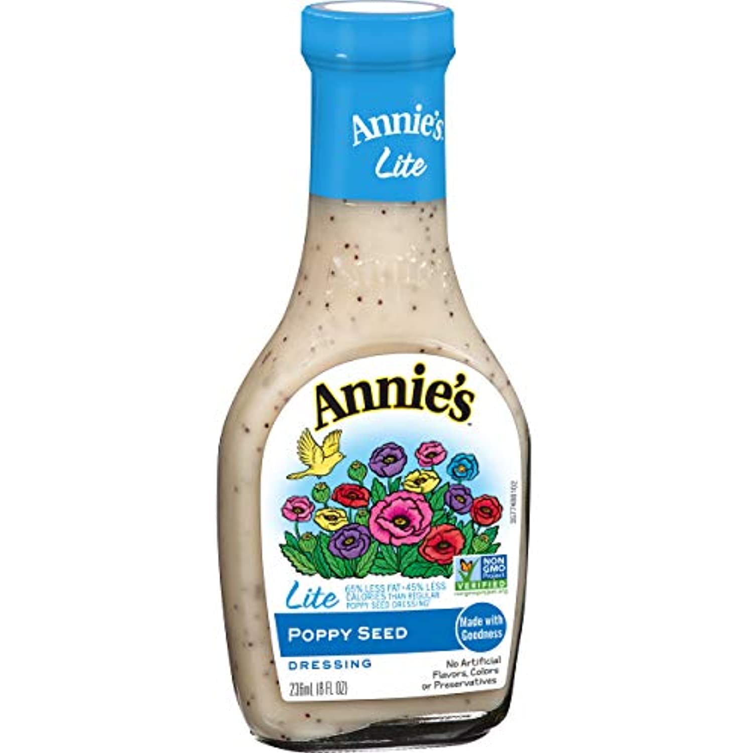 Annies Lite Poppy Seed Salad Dressing NonGmo, 8 Fl Oz