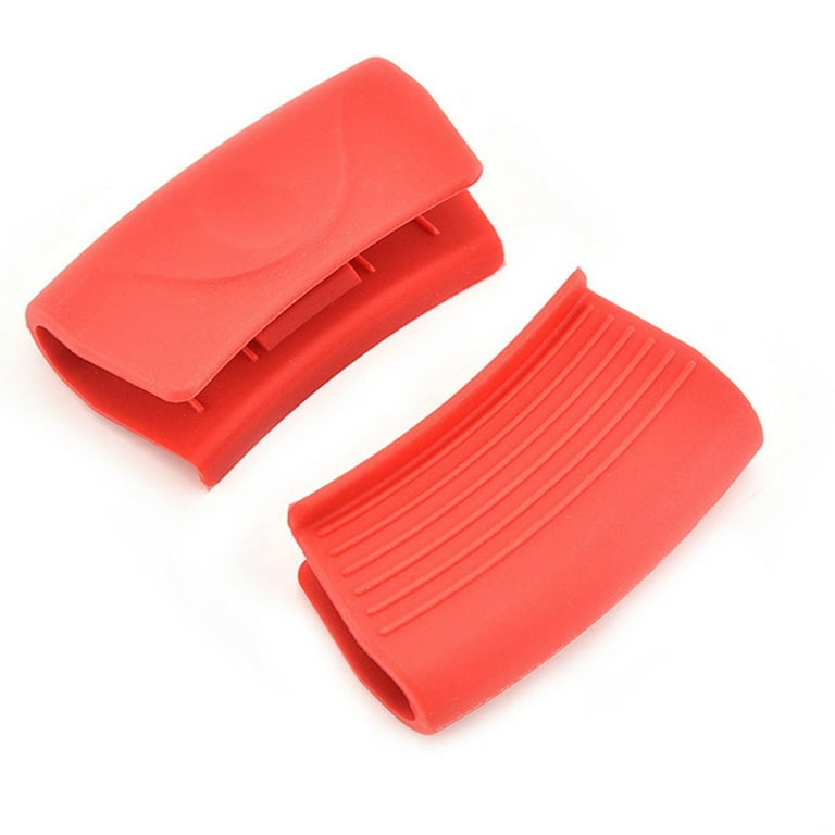 1pc Red Silicone Pot Handle Cover, Heat Resistant Anti-slip Cast Iron Pan  Handle Protector, For Kitchen