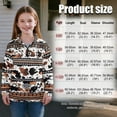 thumbnail image 7 of Uorisanigo Girls Half Zipper Sweatshirts Oversized Drop Shoulder Quarter Zip Pullover Sweatshirts with Long Sleeve Ethnic Aztec Cow Print Athletic Outerwear Top for Sports and Daily Wear, 7 of 7