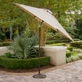 thumbnail image 4 of Hanover Traditions Tan 9 Ft. Sling Table Umbrella with Rust-Free Aluminum PVC, Easy-Crank Lever, and Weather-Resistant Fabric | TRADITIONSUMB, 4 of 9