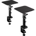 thumbnail image 1 of Studio Monitor and Speaker Stand, Clamp-on Desktop Stand Set of 2, Height Adjustable Universal Audio Holder for Bookshelf Speakers Laptops Projectors (SDS003), Black, 1 of 8