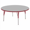 thumbnail image 6 of ECR4Kids 48in Round Everyday T-Mold Adjustable Activity Table Grey/Black - Standard Swivel, 6 of 7