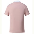 thumbnail image 7 of Feancey Women's Athletic Polos Shirts Color Block Short Sleeve 3 Button Collared T-Shirt Lightweight Quick Dry Workout Tops for Work Golf Tennis Pink XXL, 7 of 7