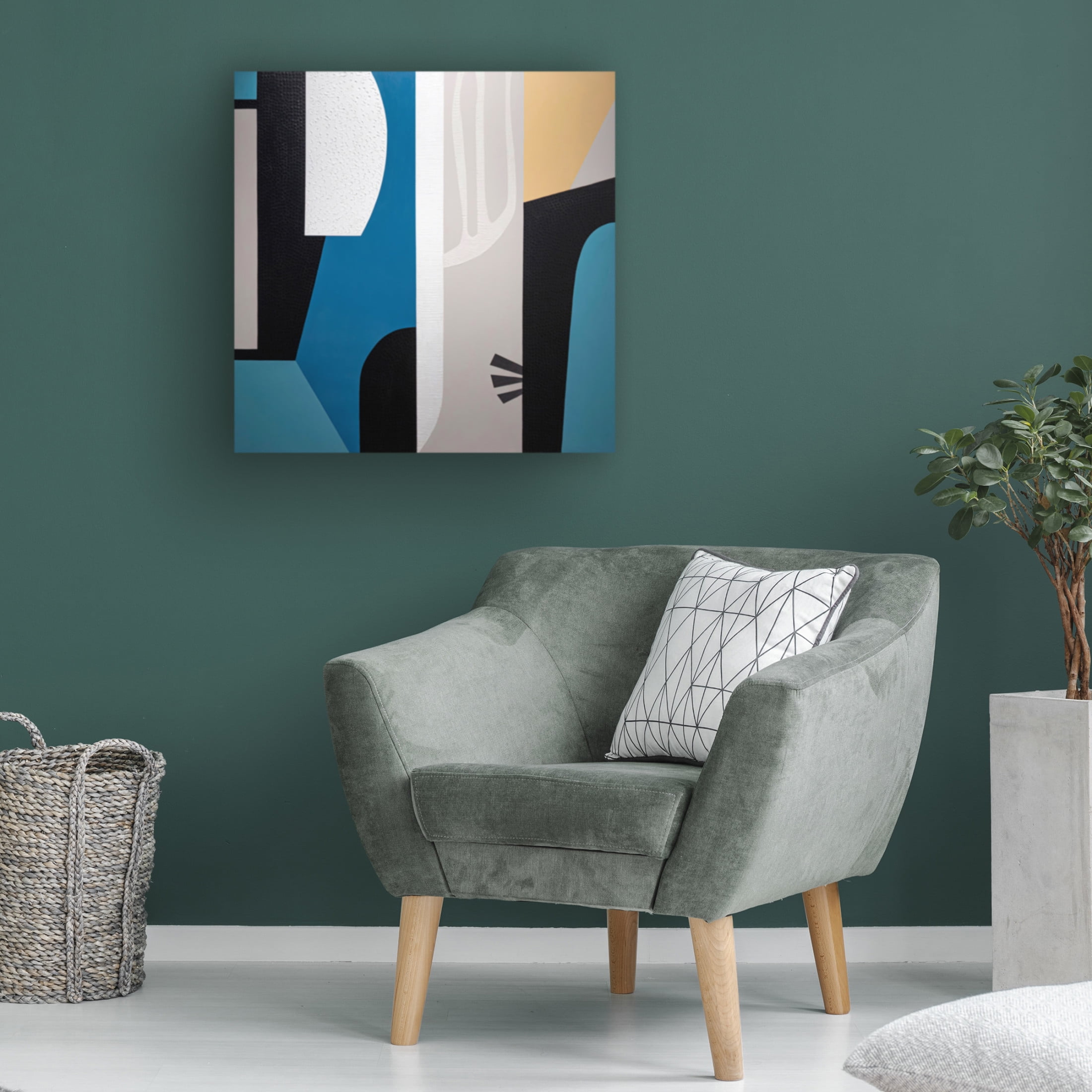 Canvas Wall Art - Sylvie Hamou 'Inside and Out II' Wall Art for Living Room, Bedroom, or Office Décor by Trademark Fine Art - 14 x 14 Inches