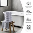 thumbnail image 3 of 5PC Bath Towels Set for Bathroom Cotton Thick Soft Absorbent Towel Set, Bathroom Towels, 3 of 6