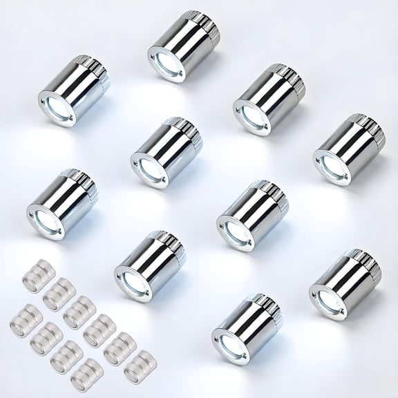 HIBIBUD Mini Led Lights 10Pc Dollhouse Lights Small Led Lights for Crafts Mini Lights for Shadow Box Small Lights for Decoration Dollhouse Accessories Battery Powered Cold White