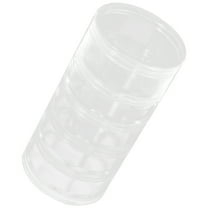 SEWCHICS Jewelry Making Organizer Transparent Plastic Cylinder Box for Small Parts Storage and Craft Supplies