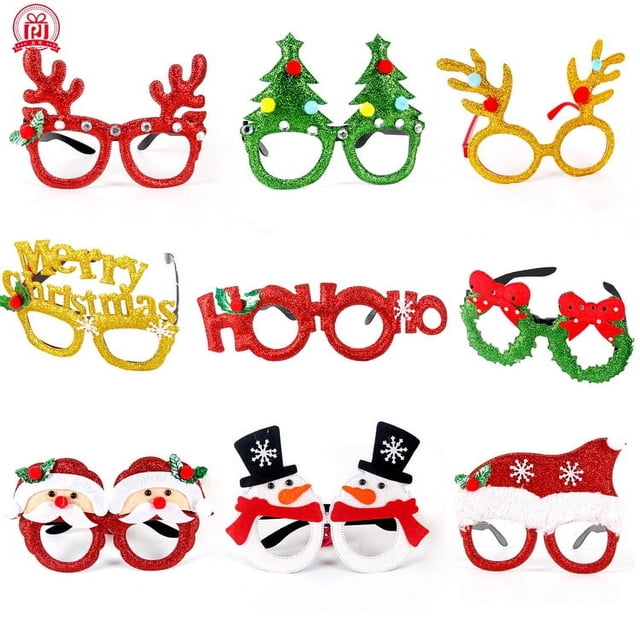 Gafas de Navidad con purpurina NQ Accesorios de decoración navideña estilo aleatorio