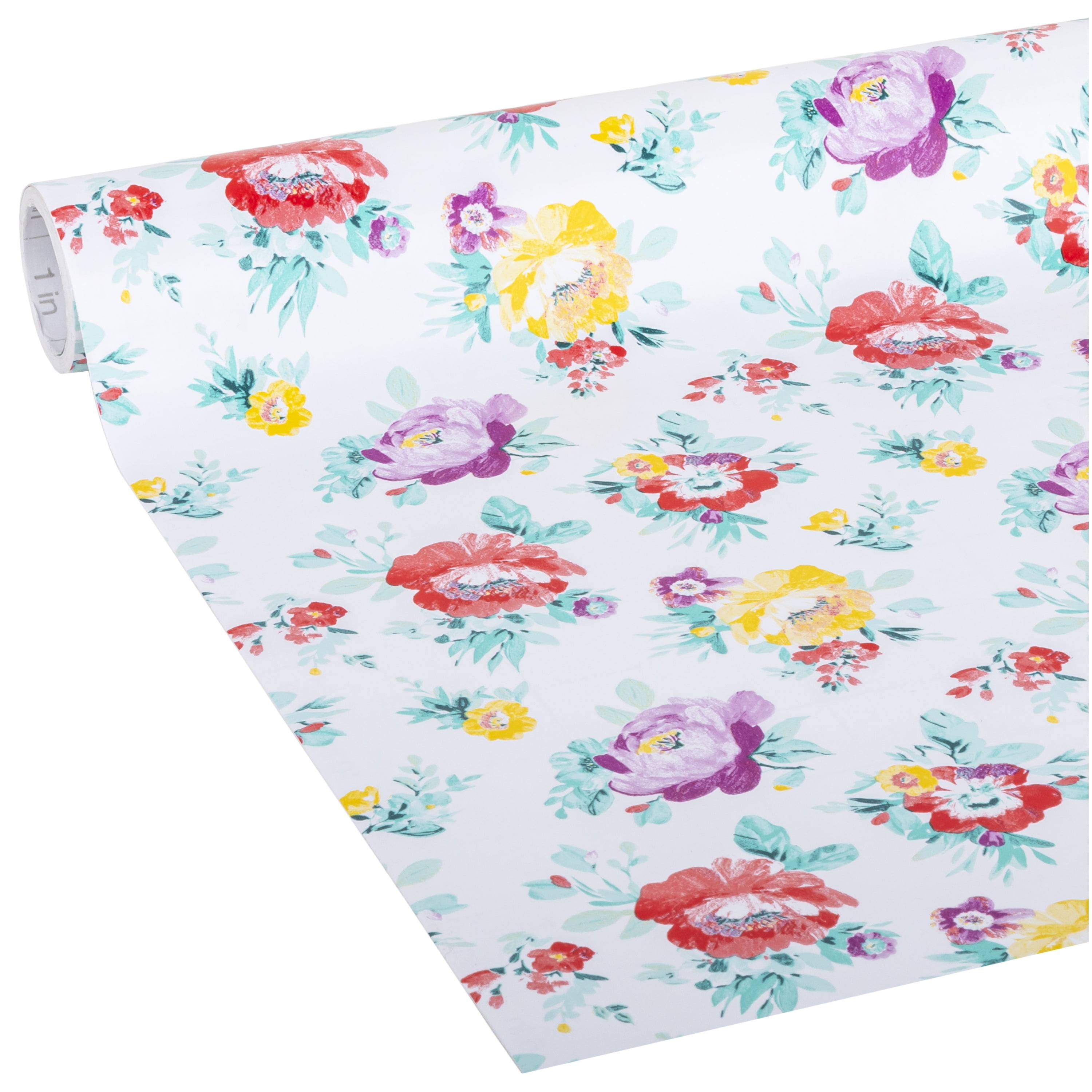 (2 pack) The Pioneer Woman Adhesive Laminate Liner 20 in. x 12 ft., Sweet Romance