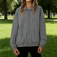 thumbnail image 2 of QIUOMBBP Veste de Sport d'Été pour Femmes Manches Longues Protection Solaire avec Poches Chemises de Randonnée Légères Extensibles Gris TG, 2 of 10