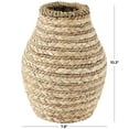 thumbnail image 3 of DecMode 10" Handmade Braided Light Brown Seagrass Vase, 3 of 8