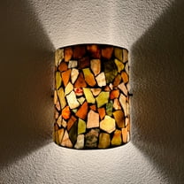 Tiffany Wall Sconces, Natural Shell Lampshade Mosaic Wall Light