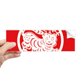 thumbnail image 1 of Paper-cut Tiger Animal China Zodiac Art Rectangle Bumper Sticker Notebook Window Decal, 1 of 1
