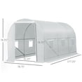 thumbnail image 2 of 15 x 7Ft Outdoor Walk-In Tunnel Greenhouse Kit, Large Garden Warm Growing House with Roll-up Door and Roll-up Windows, Heavy Duty Steel Frame, 2 of 6