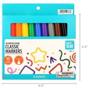 Pen+Gear Classic Markers, Broad Line, Assorted Colors, 10 Count